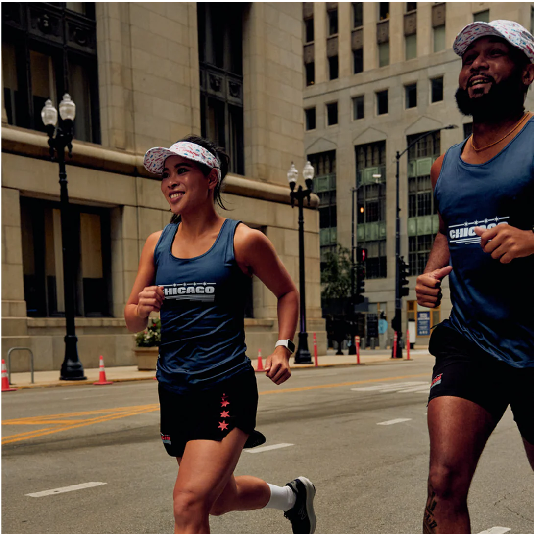 Womens Running Tank - Chicago Four Star Blue - Image 3
