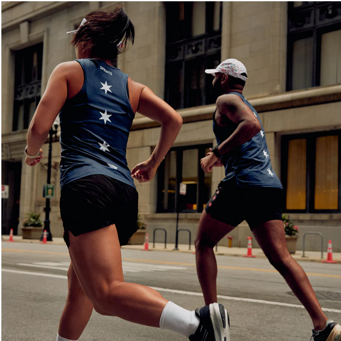 Womens Running Tank - Chicago Four Star Blue - Image 4