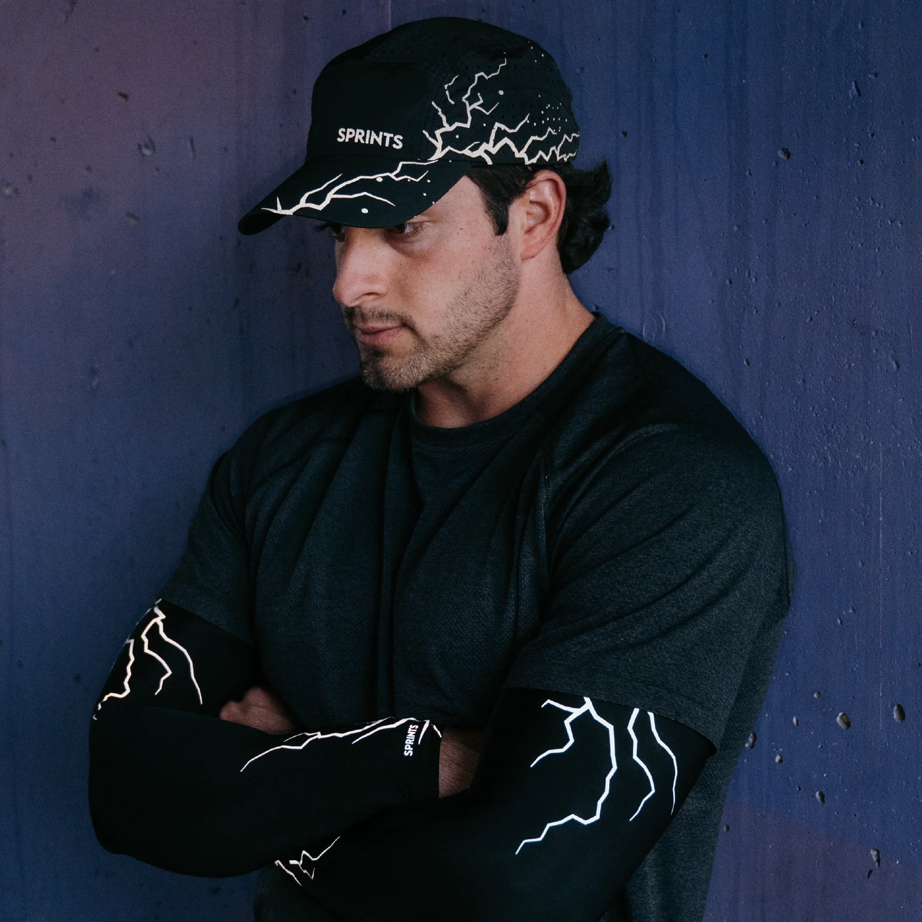 Compression Arm Sleeves - Dystopian Dark Miles Flash Reflective (Unisex) - Image 3