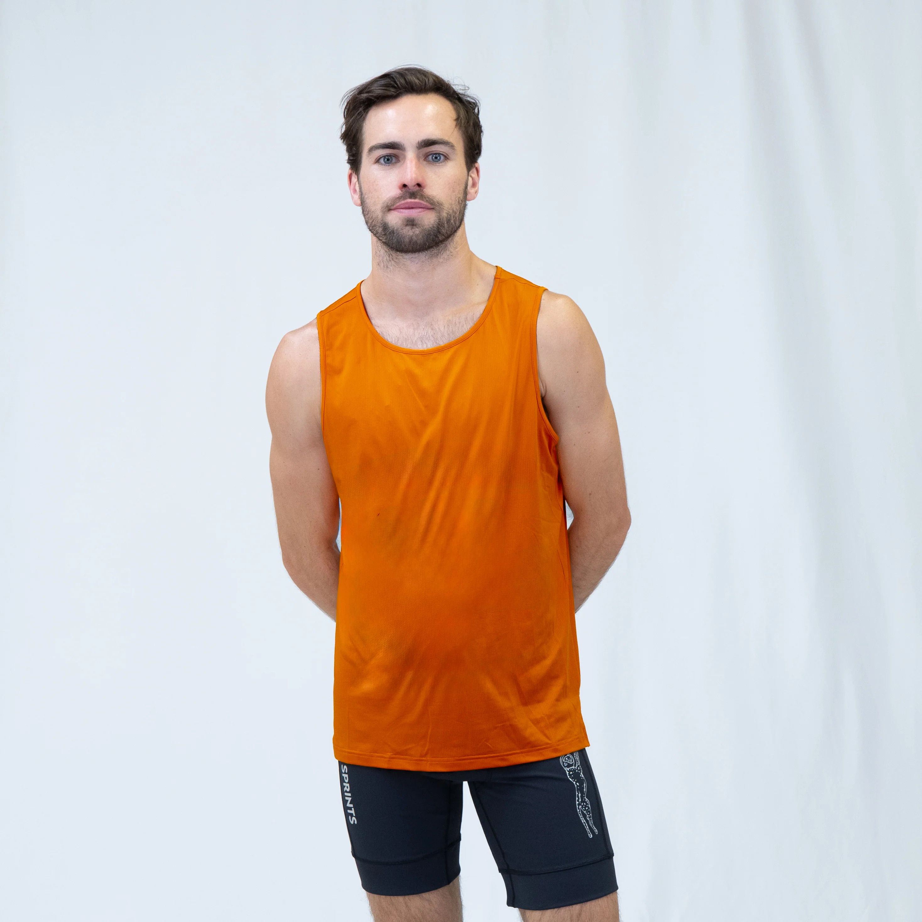 Mens Core Zero Running Tank - Vault Jag Orange - Image 3